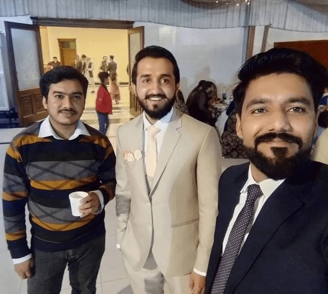 Abdul Mateen with friends and professional peers
