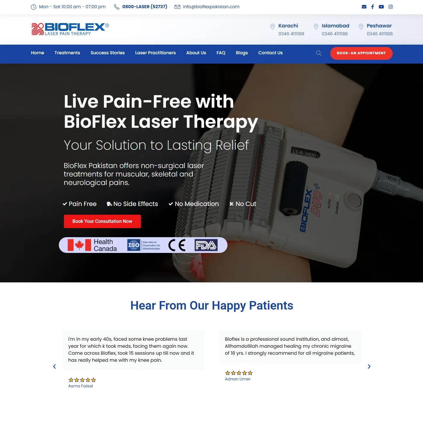 Genuine BioFlex Pakistan website project screenshot from the Web by Mateen portfolio