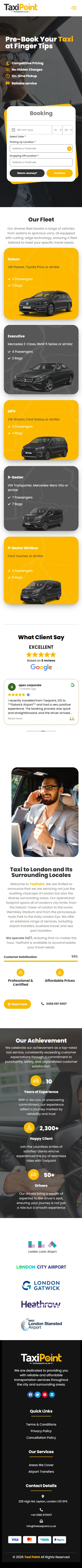 The Taxi Point supplied mobile full-page screenshot