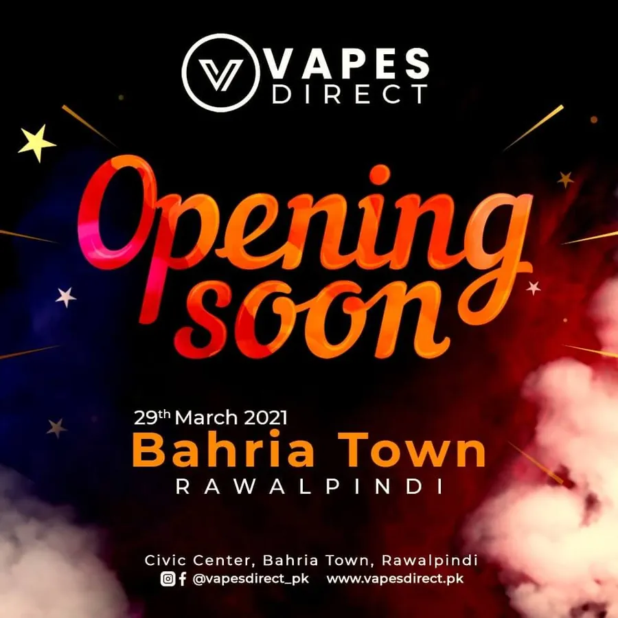 Vapes Direct opening soon social media promotional graphic from Abdul Mateen design portfolio