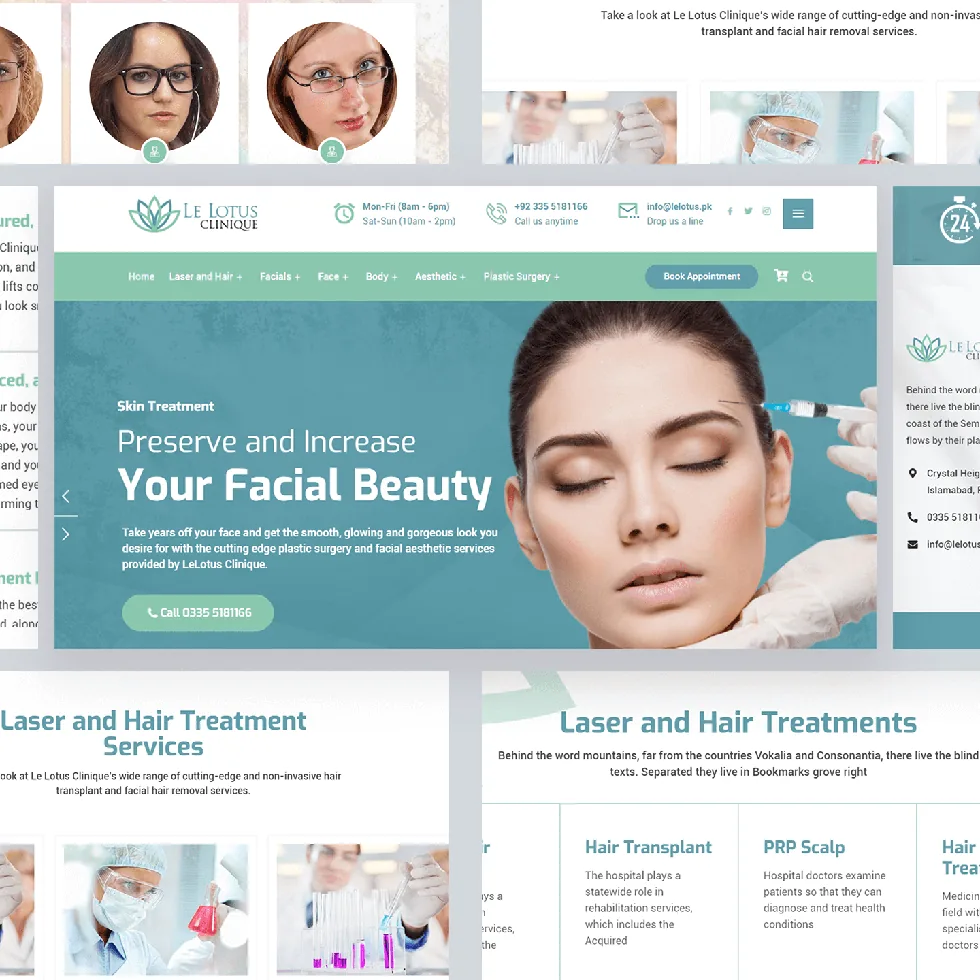 Le Lotus Clinique website design project