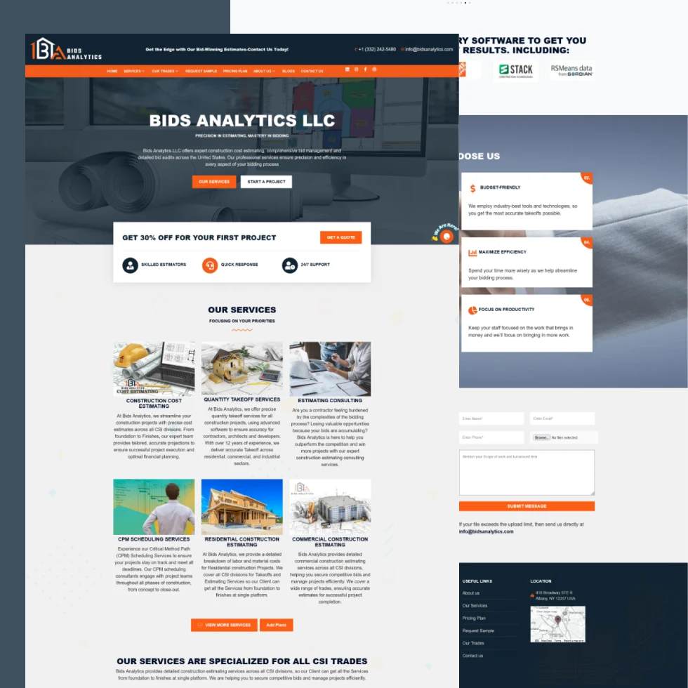 BIDS Analytics website design project