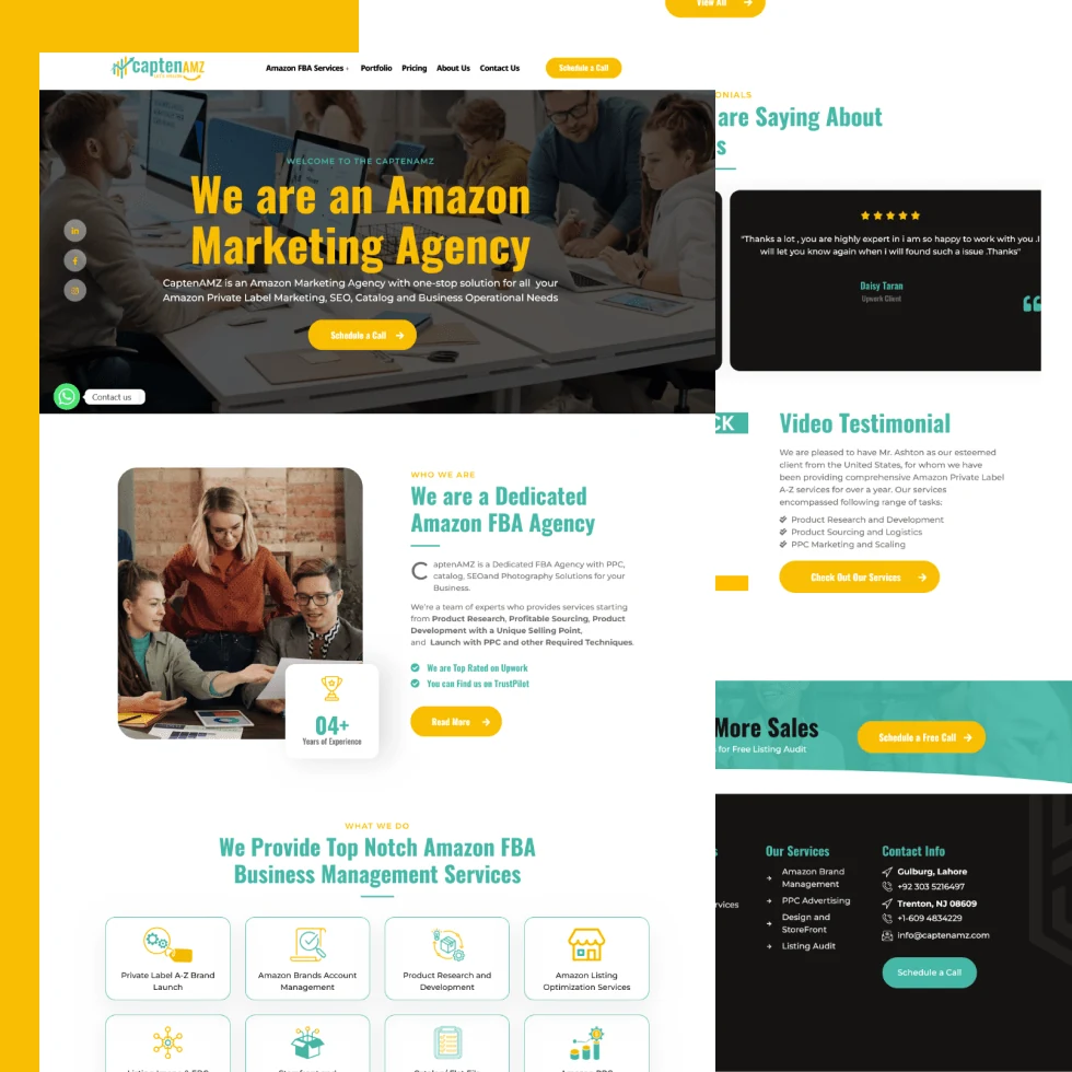 Capten AMZ website design project