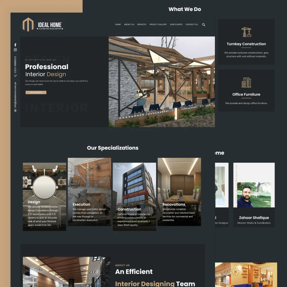 Ideal Home website design project