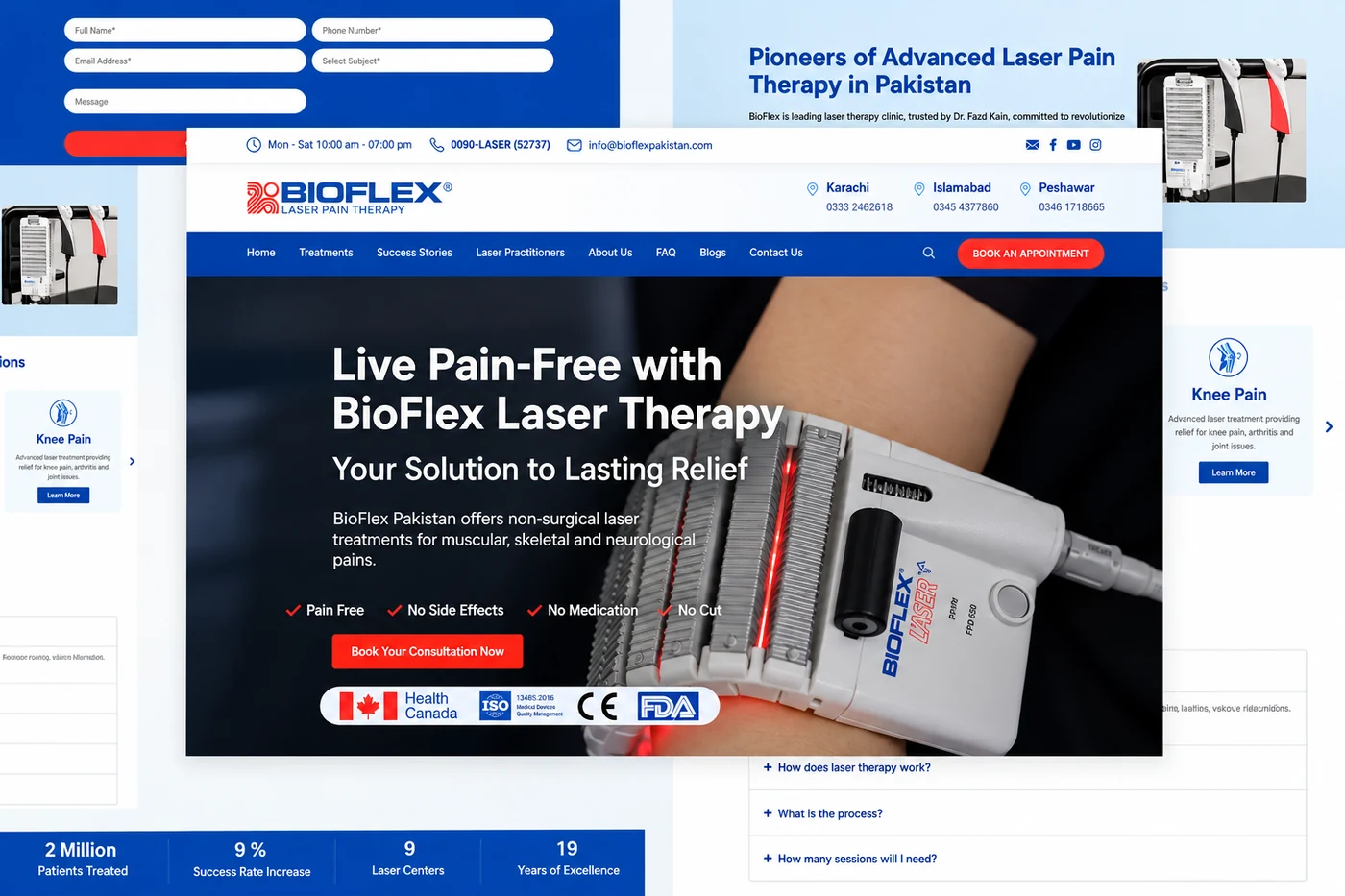 Bioflex Pakistan website design project